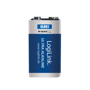 LOGILINK - Ultra Power 6LR61 Alkaline batteries, block, 9V