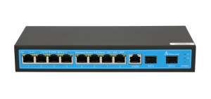 Switch EXTRALINK VICTOR-24V 8-port GbE Managed PoE SW (8x Gig LAN, 2x SFP) PoE 24V 120W