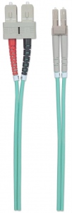Intellinet Fiber optic cable LC-SC duplex 3m 50/125 OM3 multimode 3mm Jacket