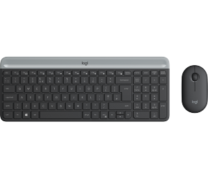 Kit  Tastatura + Mouse Wireless Logitech MK470 K Graphite, US, Black-Grey
