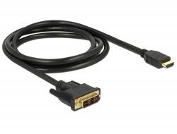 Delock Cablu DVI 18+1 tatÄƒ > HDMI-A tatÄƒ, de 1,5 m, negru