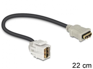 Delock Keystone Module HDMI female > HDMI female 250Â° with cable