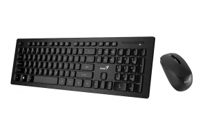 KIT Tastatura + Mouse Wireless GENIUS SLIMSTAR 8008 BLACK