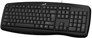 Tastatura Genius KB-128, cu fir, US layout, neagra, USB Dimensiuni 460 x 173 x 32.5 mm Greutate 564 g