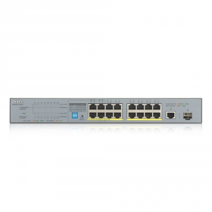 Switch Zyxel GS1300-18HP pt CCTV | 18 x 10/100/1000 Mbps Mbit/s | 2 x 10/100/1000 SFP | 16x POE| Unmanaged | PoE