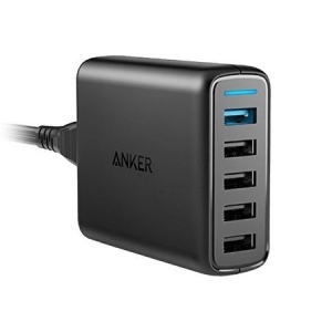 PowerPort 5 with Dual Quick Charge 3.0 Black