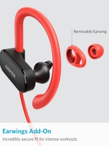 SoundBuds Curve B2C - UN Black+Red 1 Anker | A3263HL1 | In-Ear | Microfon | Negru/Rosu | A3263HL1