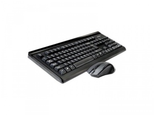 TastaturÄƒ Wireless + Set Mouse A4Tech V-TRACK 2.4G 6100F RF NANO, Negru
