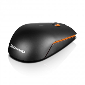 Mouse Wireless Lenovo USB OPTICAL, Orange-Black