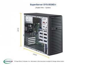 Server Tower Supermicro Intel Xeon E3-1220V6 8GB 2X1TB/SYS-5039D-I PSU 300W