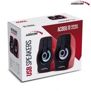 Audiocore AC855R computer speakers 6W USB Red