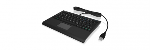 Tastatura Cu Fir IcyBox KeySonic Mini, Smart Touchpad, USB 2.0, Neagra
