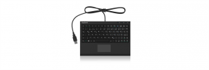 Tastatura Cu Fir IcyBox KeySonic Mini, smart touchpad, USB, Black