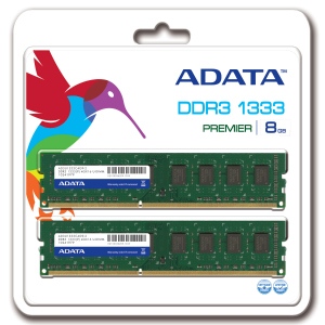DDR3 Adata 8GB (2x4GB) 1333MHz CL9, Retail