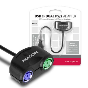 Adaptor Axagon USB - 2x PS/2, 15 cm