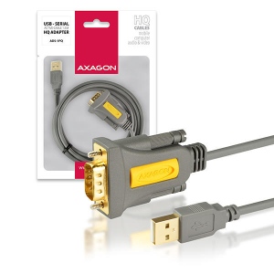 Cablu USB 2.0 Axagon ADS-1PQ, adaptor la Serial RS-232 DB9 male, Lungime 1.5 m, Conectori auriti, Chipset FTDI