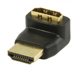 Adaptor-Conector HDMI; cu unghi conector la 270 grade-HDMI si intrare HDMI neagra, Valueline