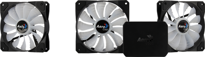 Cooler Procesor AEROCOOL P7-F12n PRO RGB LED 3x Ventilator 120x120x25mm + HUB RGB P7-H1
