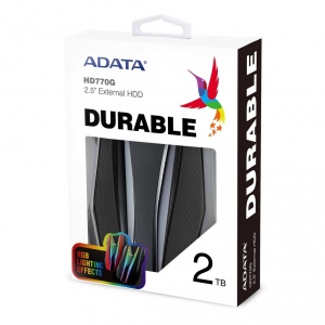  HDD Extern  Adata Durable HD770 2TB USB3 Black, IP68 certificate