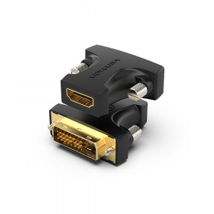 Adaptor video Vention, HDMI(M) la DVI-D(M) (24+1), rezolutie maxima 1080p la 60 Hz, conectori auriti, dublu sens, invelis PVC, negru, 