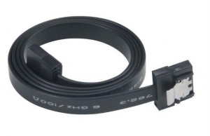 Akasa Cablu Super slim SATA rev 3.0 - 50cm, Negru