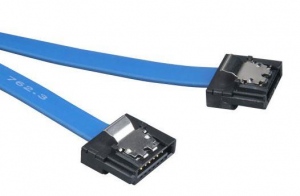 Akasa Cablu Super slim SATA rev 3.0 - 50cm, Albastru