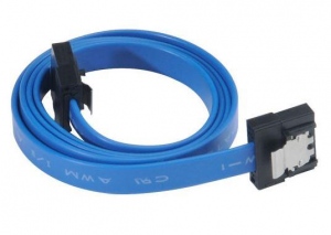 Akasa Cablu Super slim SATA rev 3.0 - 50cm, Albastru