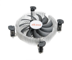 Cooler Procesor Akasa AK-CC7124EP01, LGA775/115X, ventilator PWM, Low Profile