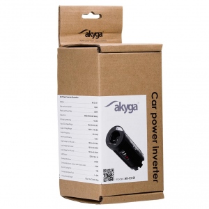 Akyga Car inverter AK-CI-01 150W 12V -> 230V 2x USB 2100mA