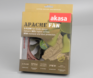 Cooler Akasa SuperSilent High airflow Apache PWM Fan, 12cm