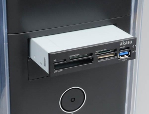 Card Reader Akasa 3.5 inch 6-slot multi AK-ICR-07U3, M2, MicroSD, USB 3.0, Grey