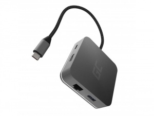 Green Cell HUB2 USB-C, 3x USB 3.0 RJ45 1Gbps HDMI 4K, DEX Nintendo Switch Apple