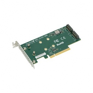 Supermicro Low Profile, Dual NVMe M.2 SSD PCIe add-on card