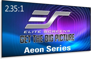 Ecran proiectie wide, cu rama fixa format 2.35:1, 240.7 x 102.4 cm, EliteScreens AEON AR103WH2-WIDE