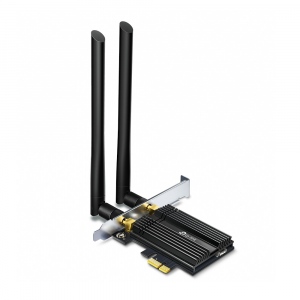 ADAPTOR RETEA TP-LINK wireless de la 1 port PCI-E la 2 antene externe, 3000Mbps Wi-Fi 6, Bluetooth 5.0, Dual Band AC3000, 2.4GHz si 5GHz 