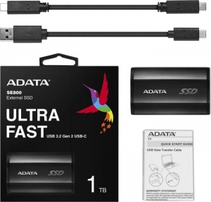 SSD Adata External SE800 1TB  USB 3.1 Typ-C, Black