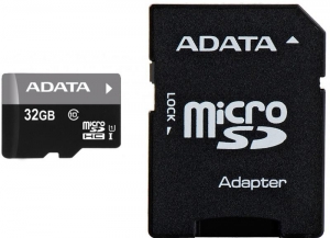 Card de Memorie Adata 32GB MicroSDHC Class 10 UHS-1 U1 + Adaptor, Black