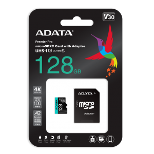 Card De Memorie Adata 128GB Premier Pro + Adapter Black
