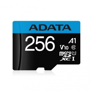 Card De Memorie Adata 256GB Premier + Adaptor, Blue-Black