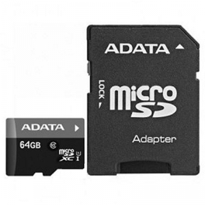 Card De Memorie Adata Micro SDXC 64GB Clasa 10 UHS-1, Black