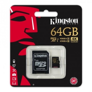 Card De Memorie Kingston MICRO SDXC 64GB Clasa 10 Black
