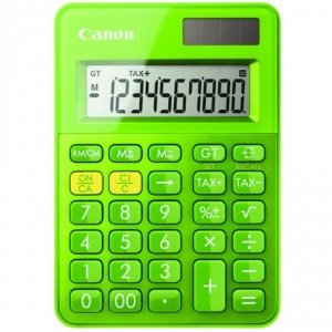Calculator birou Canon LS100KMGR, 10 digiti, Dual power, culoare: verde. 