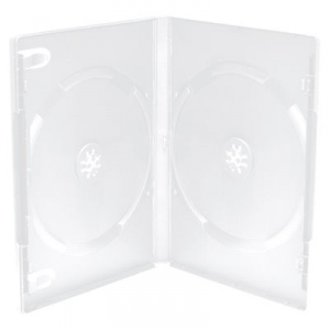 MediaRange DVD CASE FOR 2 DISCS,14mm,FROSTED/TRANSPARENT