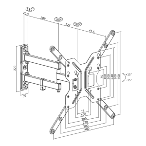 Suport LOGILINK -  TV wall mount, 23-55--, max. 30 kg