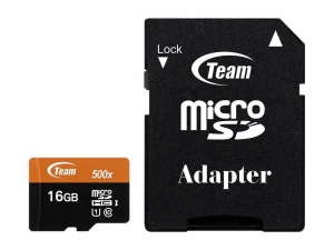 Card De Memorie TeamGroup 16GB Clasa 10 UHS-I +Adaptor Black-Gold