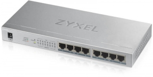 Switch Zyxel GS1008-HP, 8 Port Gigabit PoE+ unmanaged desktop Switch, 8 x PoE, 60 Watt
