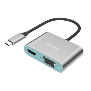 i-tec USB-C to HDMI and VGA Adapter 1x HDMI 4K/30Hz 1x VGA 1080p/60Hz