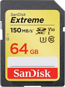 Card De Memorie Sandisk Extreme 64GB, Clasa 10, Black