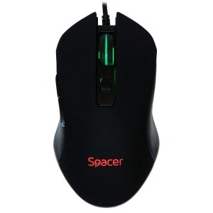 Mouse Cu Fir Spacer GAMING Optic, Iluminat RGB, Negru