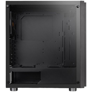 Carcasa Thermaltake H100 Tempered Glass neagra, SPCC Steel ATX Mid Tower